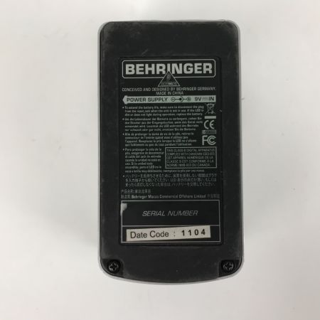  BEHRINGER ベリンガー ギターエフェクター DIGITAL REVERB デジタルリバーブ 本体のみ DR600