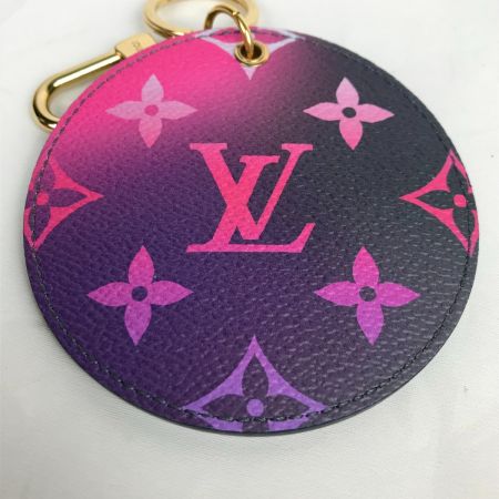  LOUIS VUITTON ルイヴィトン ポルト クレ・イリュストレ グラデーション キーホルダー バッグチャーム 箱付 M00665 パープル x ピンク