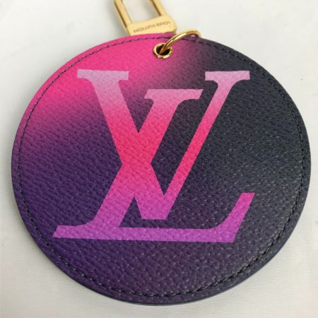  LOUIS VUITTON ルイヴィトン ポルト クレ・イリュストレ グラデーション キーホルダー バッグチャーム 箱付 M00665 パープル x ピンク