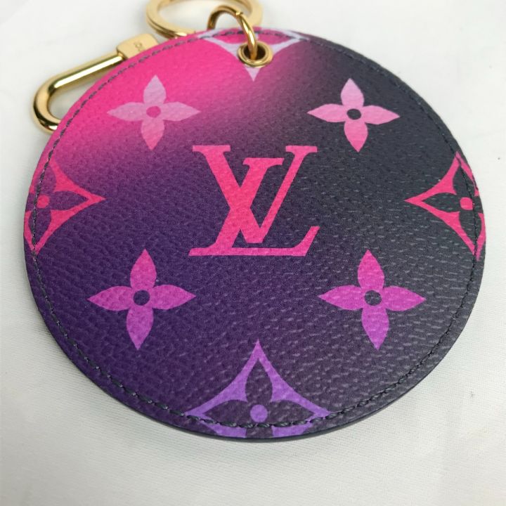 LOUIS VUITTON ルイヴィトン ポルト クレ・イリュストレ グラデーション キーホルダー バッグチャーム 箱付 M00665 パープル x  ピンク｜中古｜なんでもリサイクルビッグバン