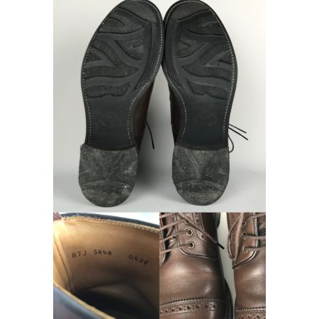  SHETLAND FOX シェットランドフォックス ショートブーツ 27cm レースアップブーツ 052F SF ダークブラウン