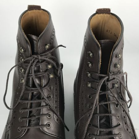  SHETLAND FOX シェットランドフォックス ショートブーツ 27cm レースアップブーツ 052F SF ダークブラウン