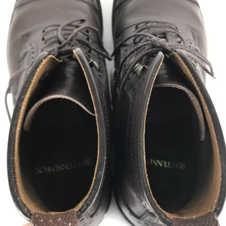  SHETLAND FOX シェットランドフォックス ショートブーツ 27cm レースアップブーツ 052F SF ダークブラウン