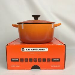 ■■ LE CREUSET ルクルーゼ ル・クルーゼ ココットロンド 両手鍋 18cm  MARRONNIER Sランク