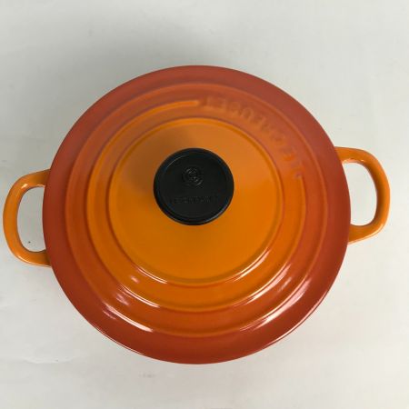  LE CREUSET ル・クルーゼ ココットロンド 両手鍋 18cm  オレンジ