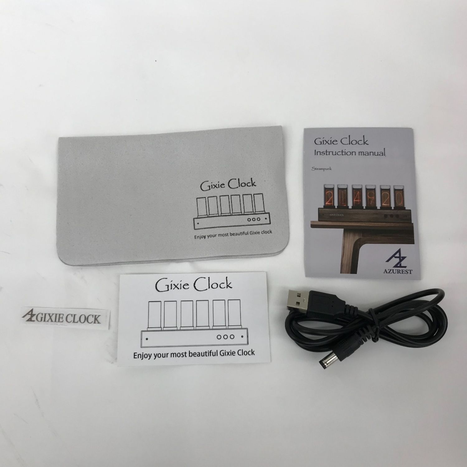 中古】 gixie clock ギクシークロック ニキシー管風LED 置き時計 S