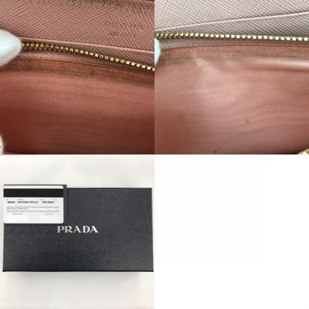  PRADA プラダ サフィアーノ ラウンドファスナー長財布 箱付 1M0506 ピンク
