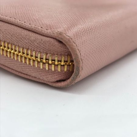  PRADA プラダ サフィアーノ ラウンドファスナー長財布 箱付 1M0506 ピンク