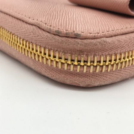  PRADA プラダ サフィアーノ ラウンドファスナー長財布 箱付 1M0506 ピンク