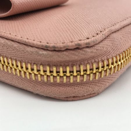  PRADA プラダ サフィアーノ ラウンドファスナー長財布 箱付 1M0506 ピンク