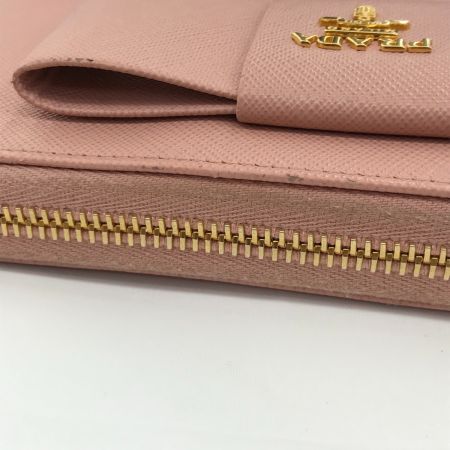  PRADA プラダ サフィアーノ ラウンドファスナー長財布 箱付 1M0506 ピンク