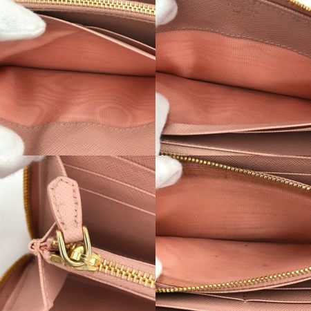  PRADA プラダ サフィアーノ ラウンドファスナー長財布 箱付 1M0506 ピンク