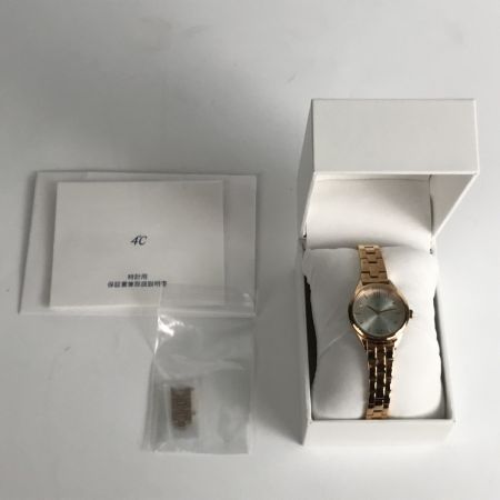  4℃ 腕時計 ステンレススチール  クォーツ 112145614201 ピンクゴールド