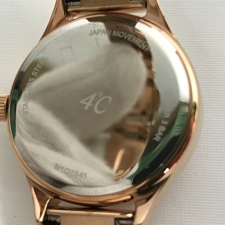  4℃ 腕時計 ステンレススチール  クォーツ 112145614201 ピンクゴールド