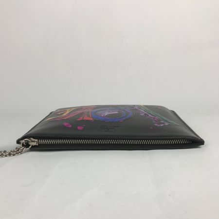  Christian Louboutin クリスチャンルブタン LOVE クラッチバッグ ショルダーストラップ ハートの中欠品有 ブラック