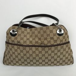 ■■ GUCCI グッチ GGキャンバス ハンドバッグ 本体のみ 121023 ブラウン Bランク