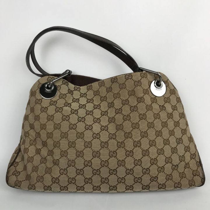 GUCCI グッチ GGキャンバス ハンドバッグ 本体のみ 121023 ベージュ×ブラウン｜中古｜なんでもリサイクルビッグバン