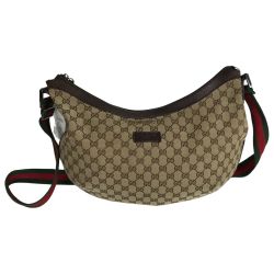 ■■ GUCCI グッチ GGキャンバス ショルダーバッグ シェリーラインストラップ  189752 ブラウン Bランク