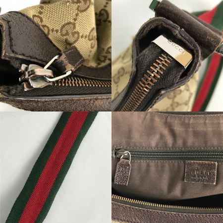  GUCCI グッチ GGキャンバス ショルダーバッグ シェリーラインストラップ  189752 ブラウン