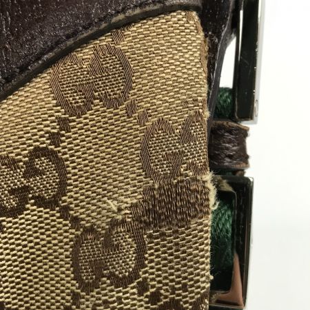  GUCCI グッチ GGキャンバス ショルダーバッグ シェリーラインストラップ  189752 ブラウン
