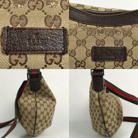  GUCCI グッチ GGキャンバス ショルダーバッグ シェリーラインストラップ  189752 ブラウン
