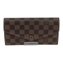 ■■ LOUIS VUITTON ルイヴィトン ポルトフォイユ・サラ ダミエ・エベヌ 長財布 N63209 ブラウン Bランク