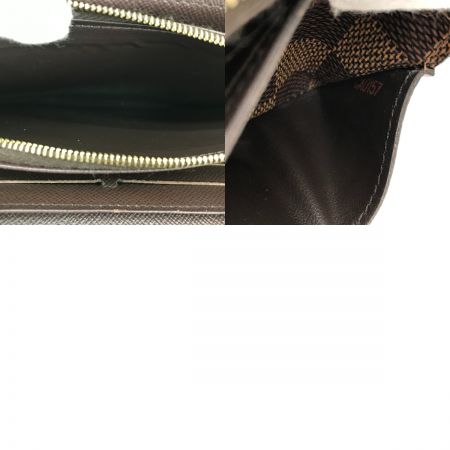  LOUIS VUITTON ルイヴィトン ポルトフォイユ・サラ ダミエ・エベヌ 長財布 N63209 ブラウン
