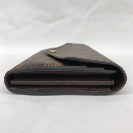  LOUIS VUITTON ルイヴィトン ポルトフォイユ・サラ ダミエ・エベヌ 長財布 N63209 ブラウン