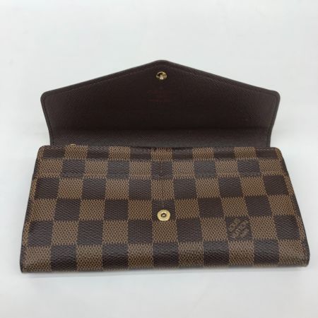  LOUIS VUITTON ルイヴィトン ポルトフォイユ・サラ ダミエ・エベヌ 長財布 N63209 ブラウン