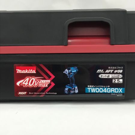  MAKITA マキタ 充電式インパクトレンチ 40Vmax 付属品完備  TW004GRDX ブルー