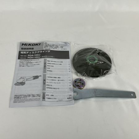 ЗЗ HiKOKI ハイコーキ 100mm ディスクグラインダー 外箱付 PDH-100J ライトグレー×ブラック