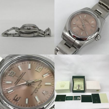  ROLEX ロレックス オイスターパーペチュアル M番 自動巻き 箱・ギャランティー付 レディース腕時計 176200