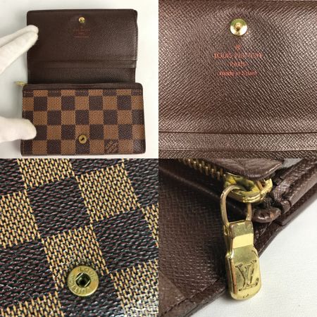  LOUIS VUITTON ルイヴィトン ダミエ ポルトモネ・ビエトレゾール 二つ折り財布 CA0074 N61730