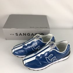 ■■ sangacio サンガッチョ にゅ～ず 29cm スリッポン スニーカー 箱付き GT-40 ブルーメタリック Aランク