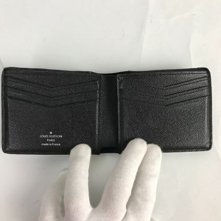  LOUIS VUITTON ルイヴィトン ダミエ グラフィット ポルトフォイユ・スレンダー 2つ折り財布 N63142 ブラック
