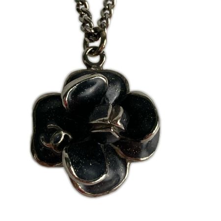  CHANEL シャネル ネックレス ココマーク カメリア 2009年プレコレクション（春夏モデル）ラメ 09 P ブラック