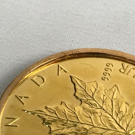  金貨 k24メイプルリーフ金貨 1/2オンス コインネックレス ペンダントトップ カナダ 1991年 エリザベス2世