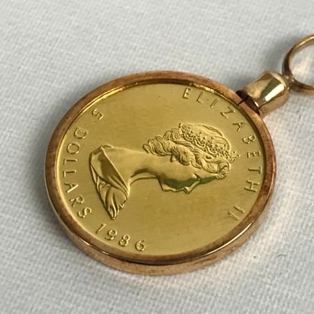  金貨 K24 メイプルリーフ金貨 3.11g カナダ 1986年 1/10オンス エリザベス2世