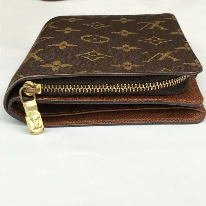 LOUIS VUITTON ルイヴィトン ポルトパピエ ジップ 二つ折り財布 モノグラム M61207 ブラウン｜中古｜なんでもリサイクルビッグバン