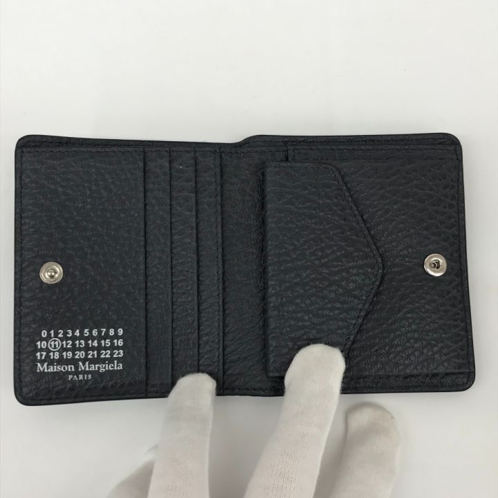 Maison Margiela マルタンマルジェラ メゾンマルジェラ 2つ折り財布 レザー S56UI0140 ネイビー ｜中古｜なんでもリサイクルビッグバン