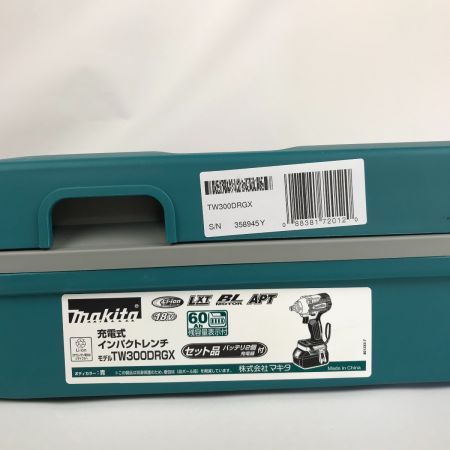  MAKITA マキタ インパクトレンチ 18v 6.0Ah 付属品完備 TW300DRGX ブルー