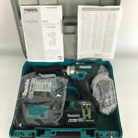  MAKITA マキタ インパクトレンチ 18v 6.0Ah 付属品完備 TW300DRGX ブルー