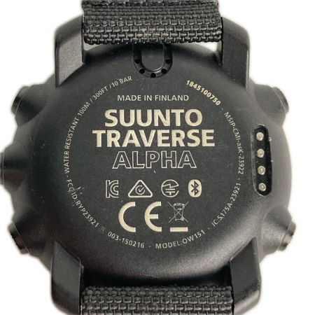  SUUNTO スント 腕時計 充電式デジタルウォッチ TRAVERSE ALPHA OW151 ブラック 充電ケーブル・箱・取説付