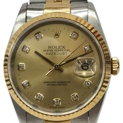 ■■ ROLEX ロレックス デイトジャスト 自動巻き 箱付 U番 メンズ腕時計 16233 イエローゴールド Bランク