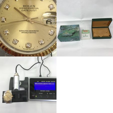  ROLEX ロレックス デイトジャスト 自動巻き 箱付 U番 メンズ腕時計 16233 イエローゴールド