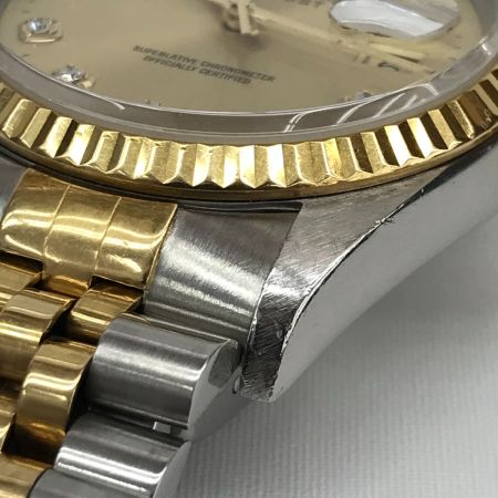  ROLEX ロレックス デイトジャスト 自動巻き 箱付 U番 メンズ腕時計 16233 イエローゴールド