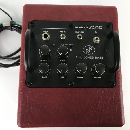  NANOBASS ベースアンプ Phil Jones Bass 電源コード付 X4C レッド