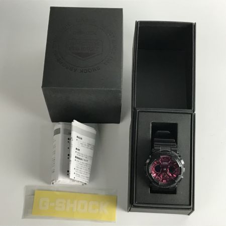  CASIO カシオ G-SHOCK 腕時計 アナデジ GMA-S120RB ブラック x レッド 箱付