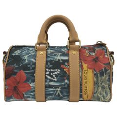  LOUIS VUITTON ルイヴィトン キーポル・バンドリエール25 サーフィン モノグラム  M25440 ネイビー ブルー Bランク