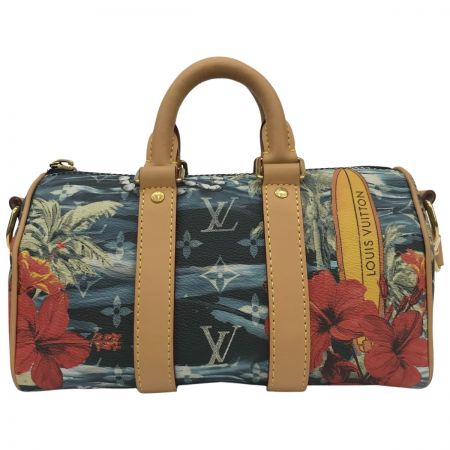  LOUIS VUITTON ルイヴィトン キーポル・バンドリエール25 サーフィン モノグラム  M25440 ネイビー ブルー